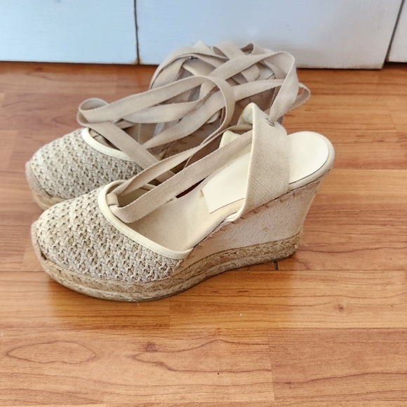 Ralph Lauren collection Espadrille tie around Wedge size 9B - Picture 2 of 6